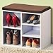 Produktbild Kesper 15815 Schuhschrank mit Sitzkissen, Bambus-Spanplatte, weiß, 51,5 x 29,5 x 48 cm