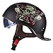 Produktbild Retro Motorrad Halbhelme Brain-Cap · Erwachsene Halbschale Jet-Helm Scooter-Helm Mofa-Helm Vintage Offenem Helm mit Visier für Cruiser Chopper Biker Moped ECE zertifizierter F,L=59~60cm