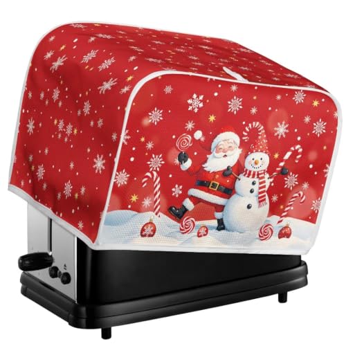 Image of Santa Claus Snowman 2 Slice Toaster Cover Christmas Decor