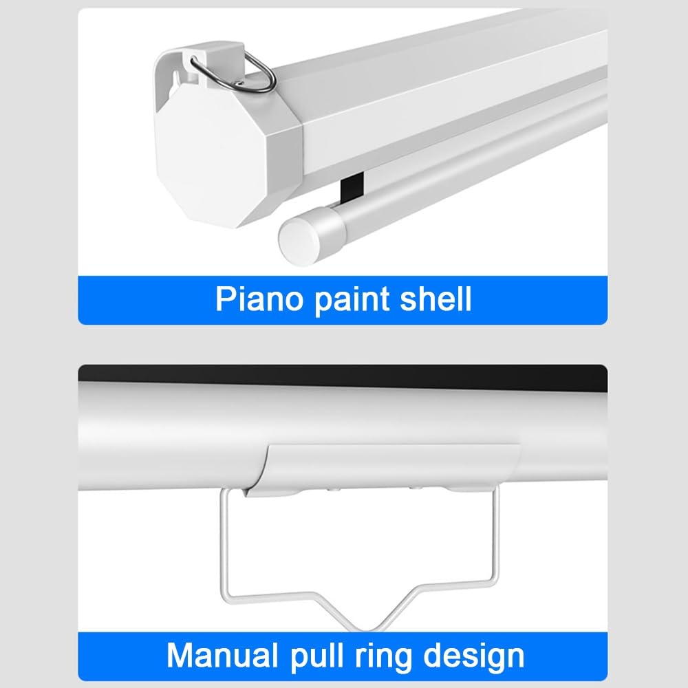 Schermo di proiezione portatile, Schermo for proiettore a scomparsa bianco 60/72 pollici 16:9/4:3(60 Inch 4:3)