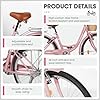 Outroad Beach Cruiser Bike, 26 inch Commuter Bicycle for Adult Men and Women,High-Carbon Steel Comfortable City Bikes with Rear Rack or Basket,Pink #1