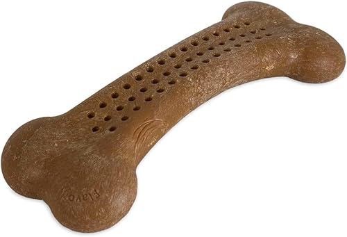 Miniatura 20 de Pet Qwerks Flavorit Wood BarkBone - Hueso de perro rellenable para masticadores moderados, sabor a menta, 6.75 pulgadas