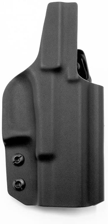 GRITR IWB Kydex Right/Left Hand Gun Holster Compatible with Glock 17/19 Gen 1-6, G26/G19x/G34 Gen 1-5, G45 Gen 5 & 6 with Optic Cut, Open Bottom, 1.5" Belt Clip & Adjustable Retention