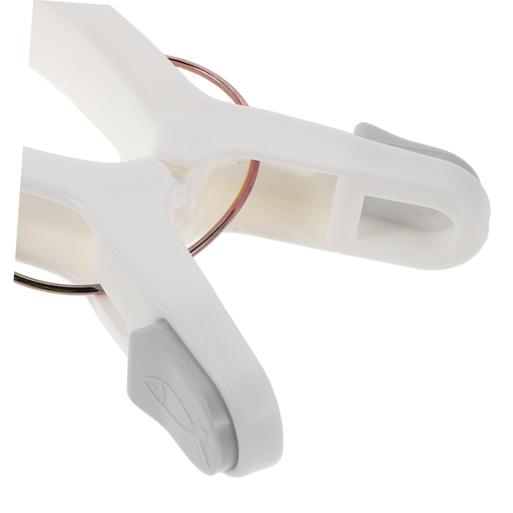 Pinzas Grandes de Plástico Blanco, 8 Piezas, Antideslizantes | Resistentes al Viento, para Toallas y Cortinas, Clips de Alta Resistencia para Uso Doméstico