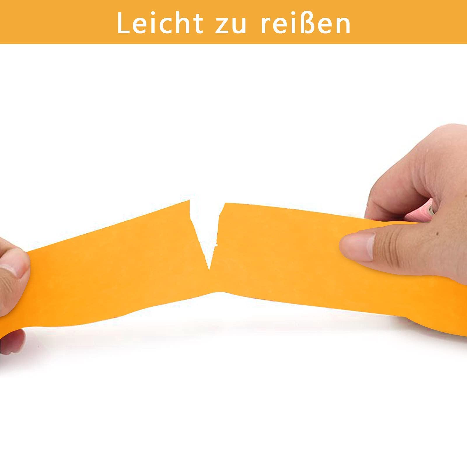 Trintion 24X Rollen Goldband 50mm x 50m Abdeckband Entfernbar Klebeband Malerband Rückstandfrei Maler Abklebeband für Automotive Dekoration Malerarbeiten ohne Lösungsmittel Soft Tape