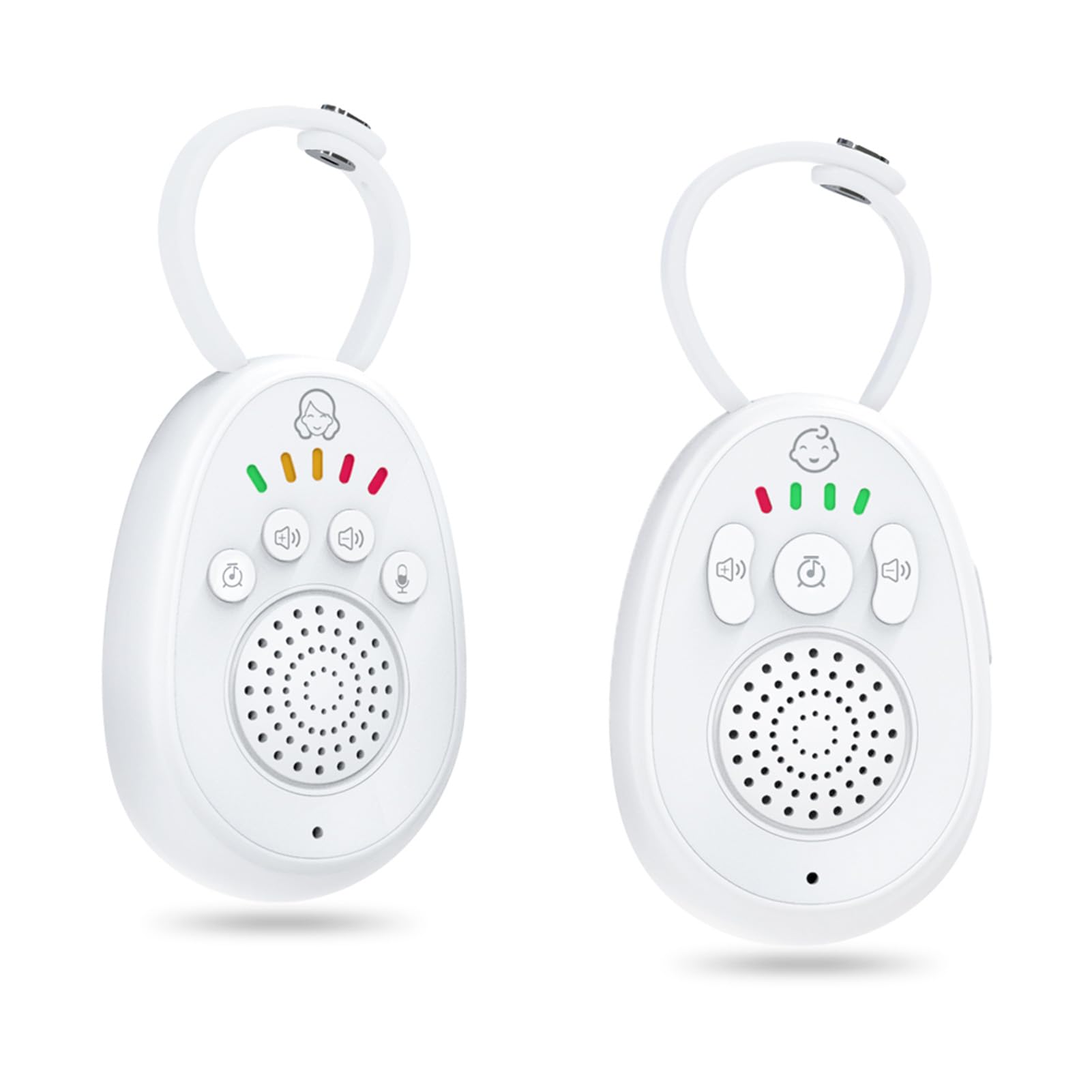 Baby Bidirezionale per la Cameretta dei Bambini Macchina Sonora a Lungo Raggio 1000 Piedi Monitor Portatile Ad Attivazione Vocale Ninne Nanne Ricaricabili per Bambini Neonati