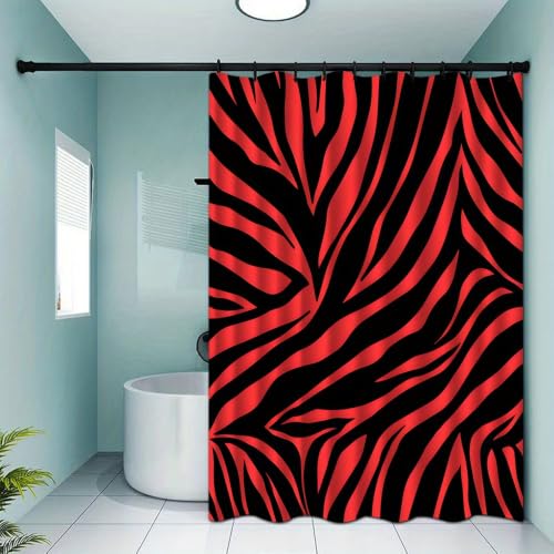 Rideau de douche à rayures déco intérieure lavable 125x180 cm