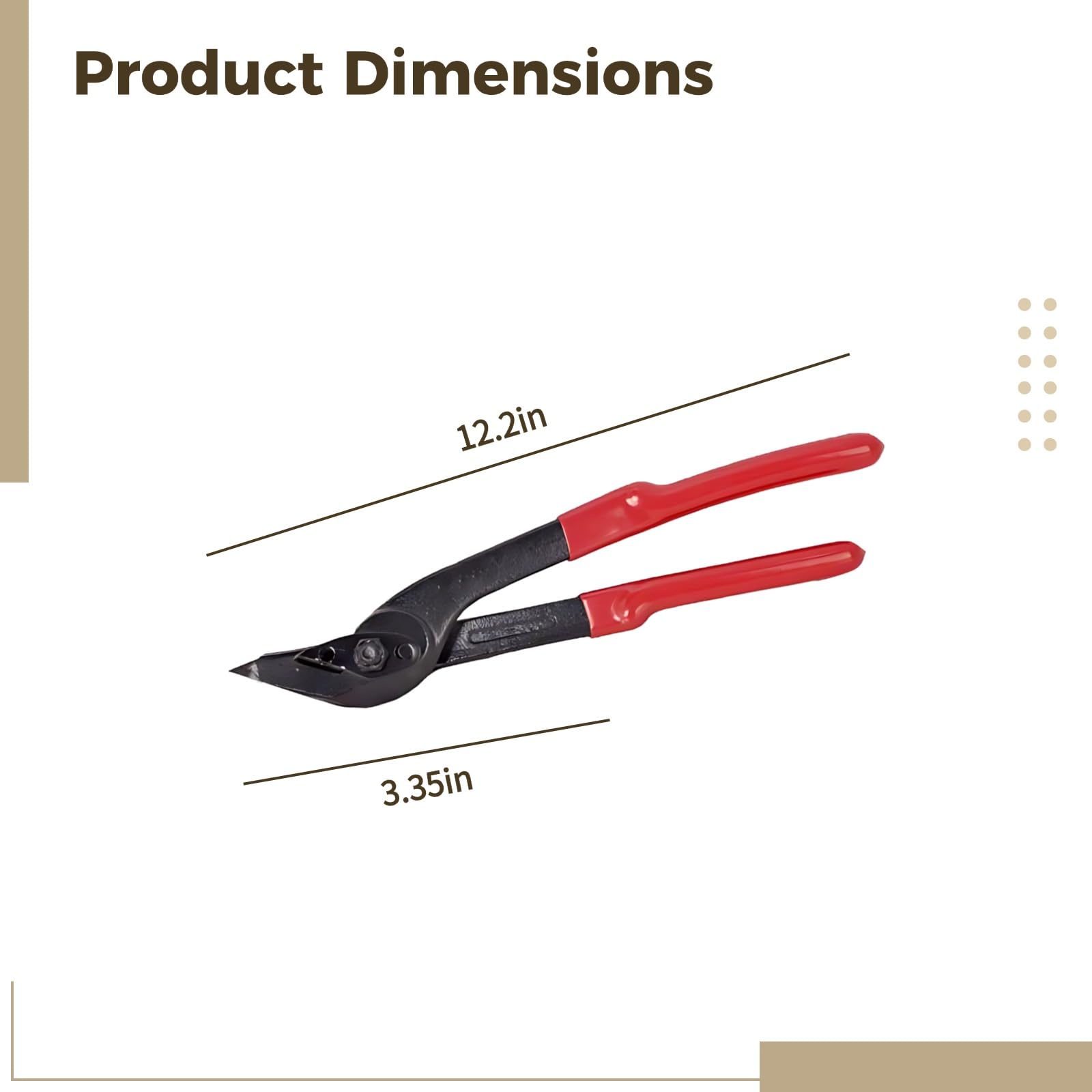 Frez do taśm stalowych 31 cm z ostrzami ze stali Cr-V, szerokość cięcia 3,2 cm, narzędzie do taśmowania, blachy i tworzywa sztucznego
