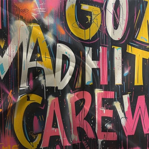 Housses de couettes graffiti 3D microfbre 200x200cm pour lit double avec 2 taies