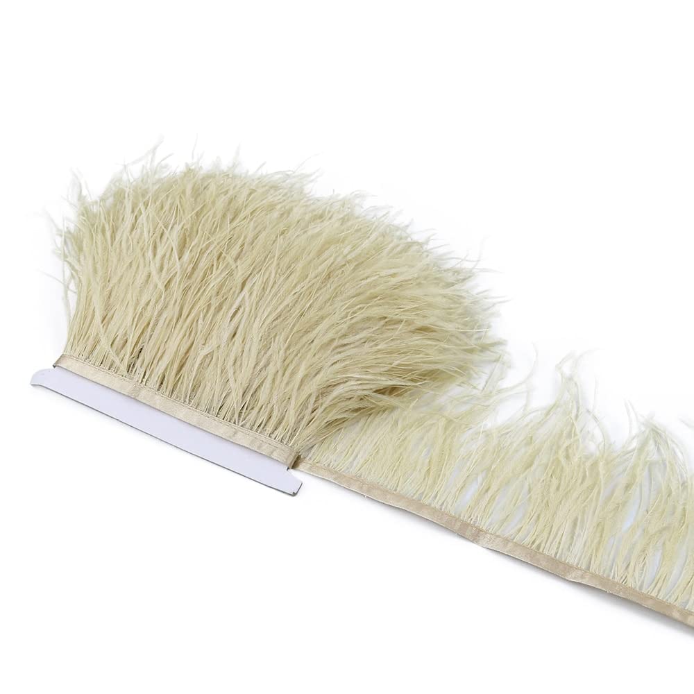 Ruban plume d'autruche anti-perte de 10m pour réparer et embellir une jupe terne