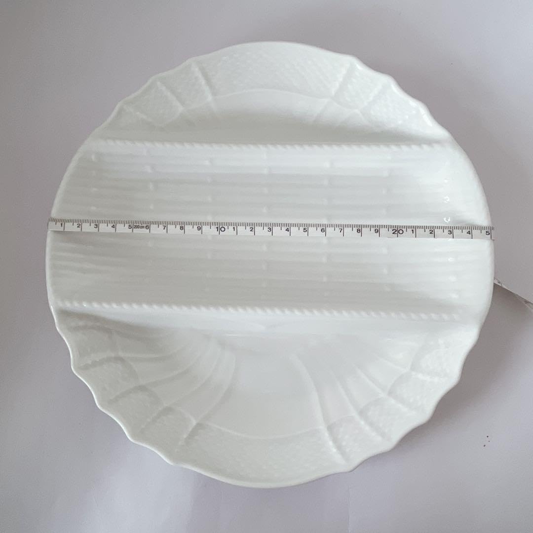 リチャードジノリ ヴェッキオホワイト アスパラガスプレート 2枚