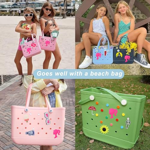 Image of Lckaey Rubber Beach Bag Accessories-PVC Rubber Totes organizer Sport Charms- for Purse Bogg Inserts