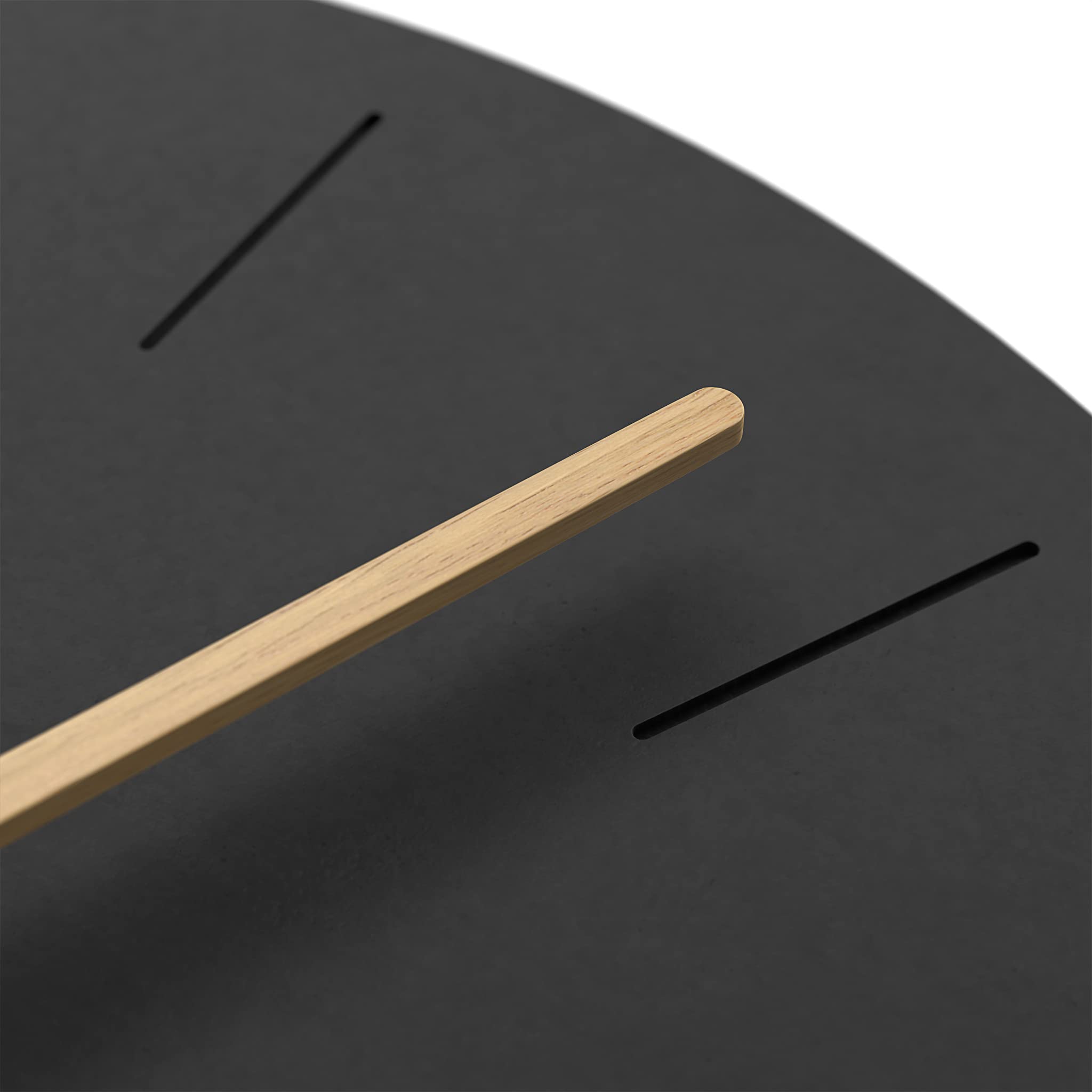Cander Berlin MNU 2630 S - Reloj de Pared (30 cm, Tablero DM silencioso, sin Ruido), Color Negro