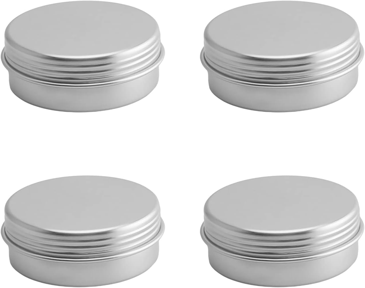 Othmro 12Pcs 0.7oz Round Metal Tins Aluminum Tin Cans Jar