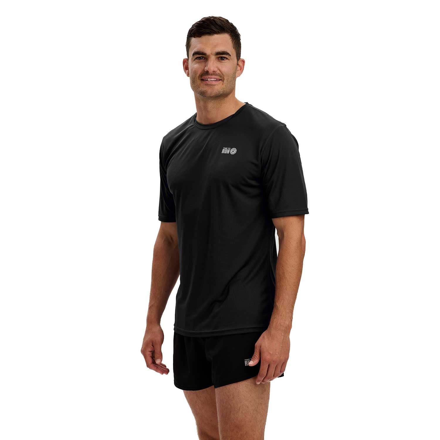 Time To RunMen's Quick Dry Short Sleeve Technical Breathable Training Spirit Running/Gym/Workout T Shirt Top