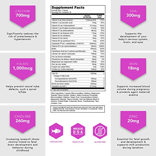 Forte Elements Prenatal Vitamins – Physician Formulated Multivitamin For Nutritional Support Of Mother And Baby With Folate, Choline And Dha / Epa (30 Day Supply) #TOP1