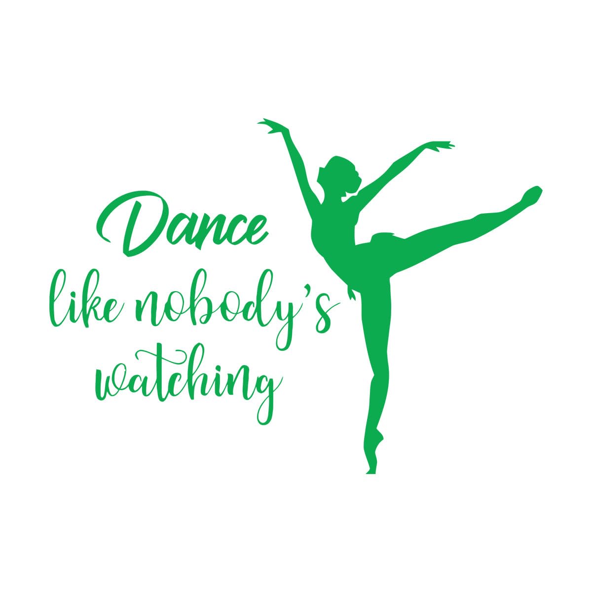 Lzhouting Girls Wall Stickers 1448 Dance Like Nobody's Watching Wall Decal Quote Dancer Vinyl Wall Stickers Dancing Bedroom Decor Dance Studio Decor Extra Large - 60X84cm