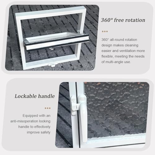 Ventana de vidrio templado y aluminio con asa integrada de alta calidad 4