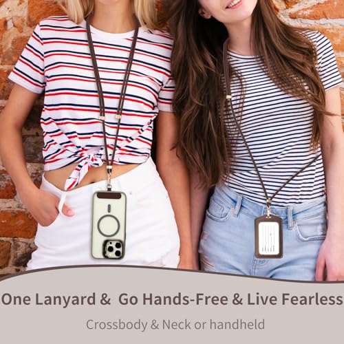 Image of VVAAGG Cell Phone Lanyard for iPhone: Crossbody Phone Strap Adjustable Neck Wrist Strap Anti Theft Long Lanyard Travel Essential for Women Most iPhone and Android Smartphones
