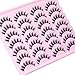 Yawamica Wispy Manga Lashes 8D Thick & Spiky False Eyelashes 15mm Doll Lashes Anime Eyelashes Style Natural Look 14 Pairs Pack Strip Lashes Look like Eyelash Extension