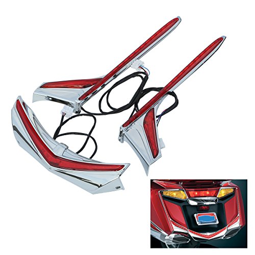 XMT-MOTO Rear Fender Tip Vertical LED Light Strips For 2012-2017 Honda Goldwing GL1800, 2013-2016 Goldwing F6B