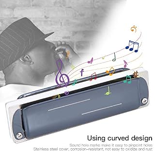 Dilwe Blue BB Key Harmonica Professional 10‑Hole Mouthorgue Instrument de Musique Accessoire Harmonica Instrument… - Les Beatles, Paul McCartney, John Lennon, RIngo Starr, George Harrison Dilwe Blue BB Key Harmonica Professional 10‑Hole Mouthorgue Instrument de Musique Accessoire Harmonica Instrument… – Image 4