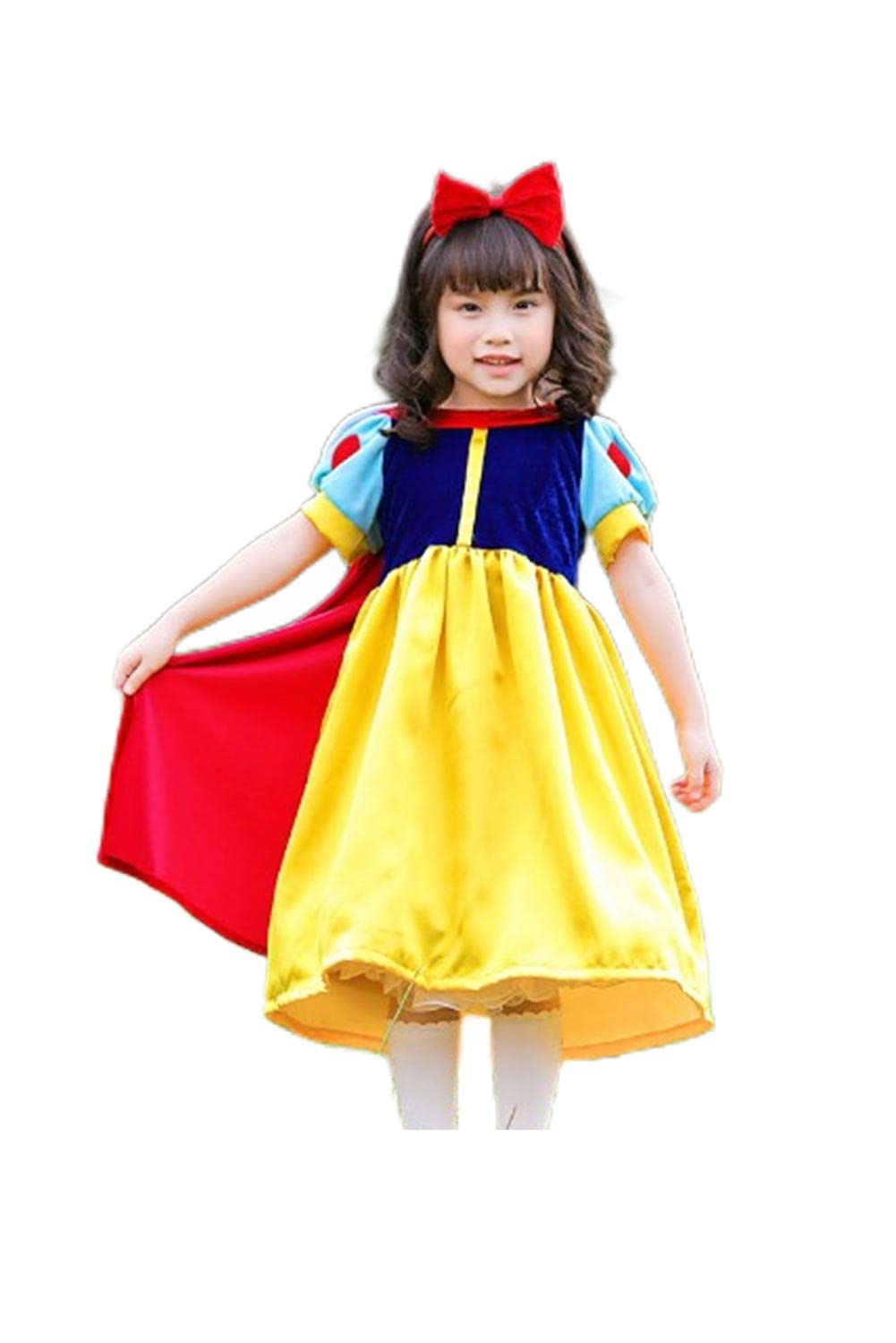 Baycon Girls Halloween Classic Deluxe Princess Costume Toddler Fancy Dress Party Fairytale Role Cosplay Cape