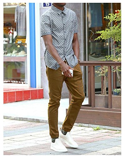 Guytalk Mens Hip Hop Jogger Pants Twill Slim Fit3