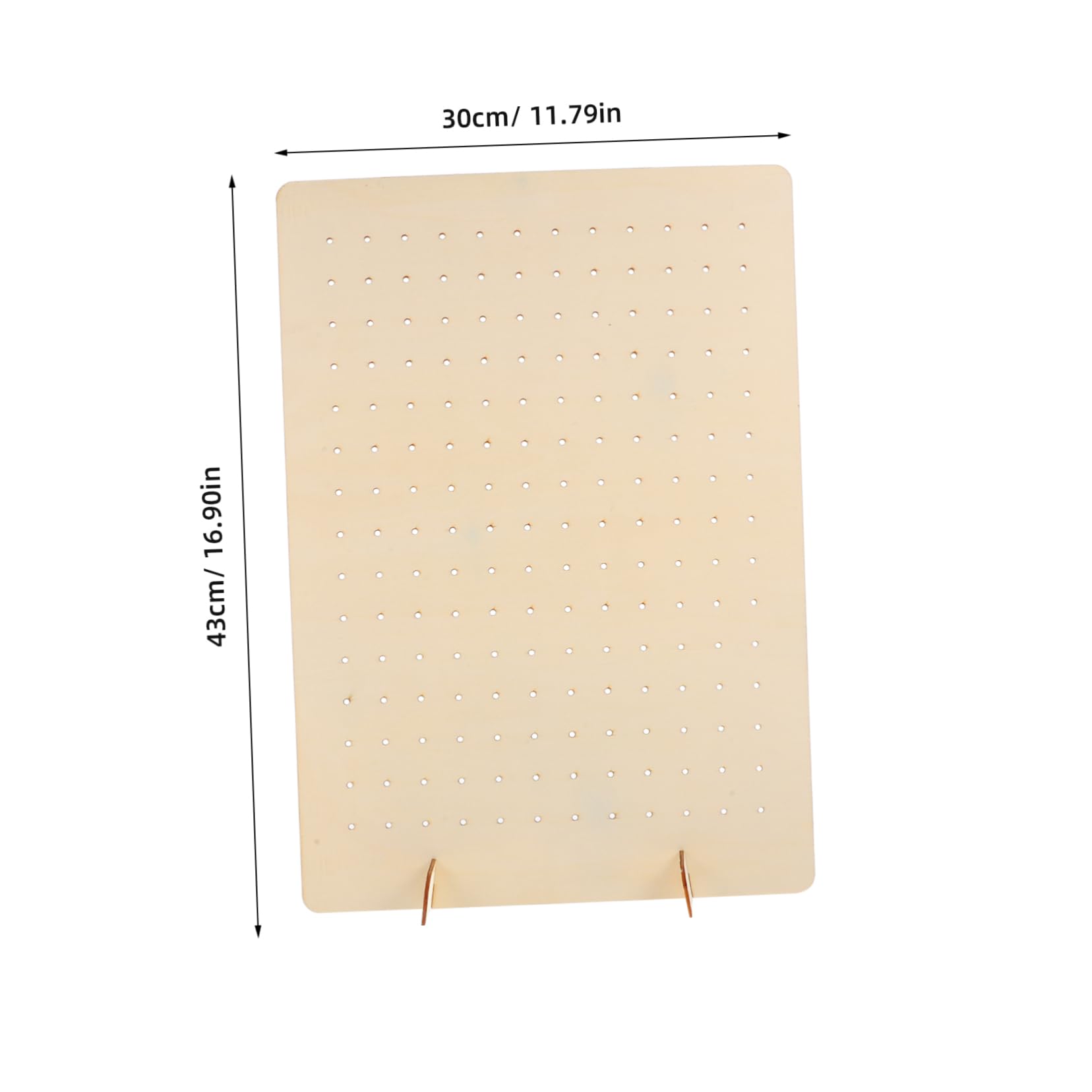 Cabilock Minimalist Wooden Display Stand Pegboard Desk Accessory Multi-use for Jewelry Small Items
