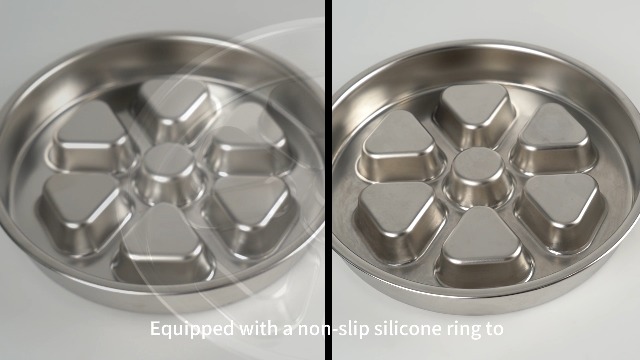 Kactoily 304 Stainless Steel Slow Feeder Dog Bowl, 2.5 Cups Non-Slip Pet Bowl, Raised Design for Slow Eating & Digestive Health - Perfect for Medium Large Dogs - image 8