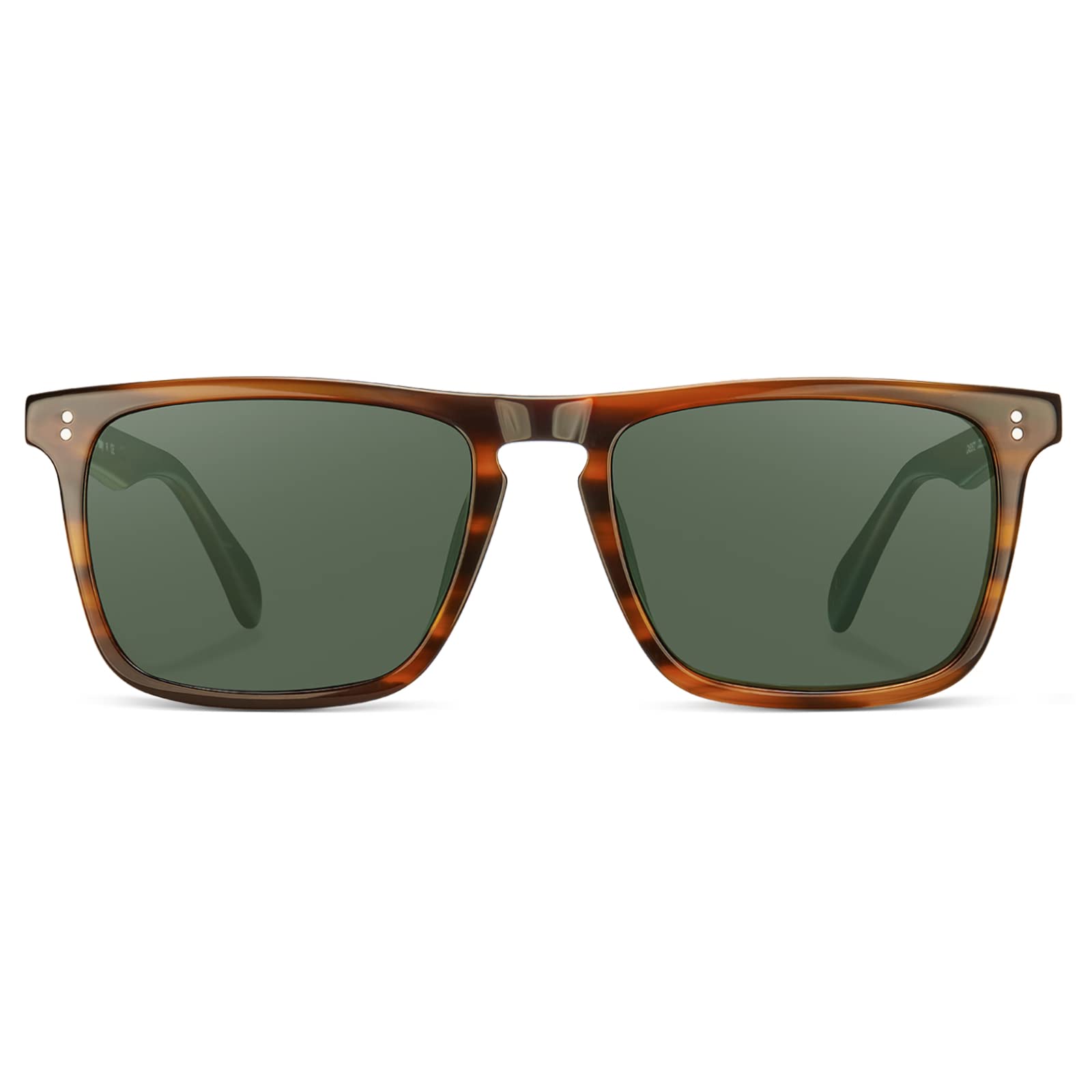 Carfia Occhiali da Sole Polarizzati Retrò da Uomo Protezione UV 400 Montatura Rettangolare in Acetato Design di Marca alla Moda CA53572