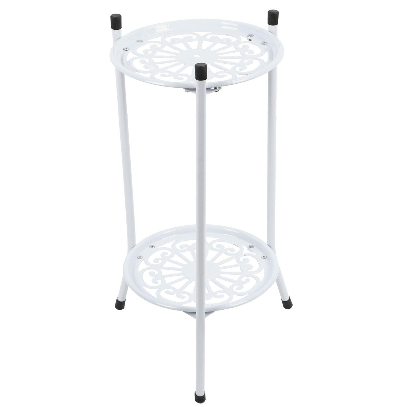 Soporte para plantas de metal de 2 niveles, soporte para macetas, estante de exhibición, estante para decoración del hogar, accesorios de jardín, estante para plantas, (metal 2)