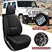 WENNFOUR Wrangler Seat Covers 2007-2026 Full Set, Waterproof Leather Interior Sets with Lumbar Support Custom Fit for Jeep Wrangler JK JL 4 Door Unlimited Sahara/Sport/Rubicon X 392 Willys, Black