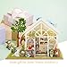 CUTEBEE Dollhouse Miniature with Furniture, DIY Dollhouse Kit Plus Dust Proof and Music Movement, 1:24 Scale Creative Room Idea(Sunshine Garden)