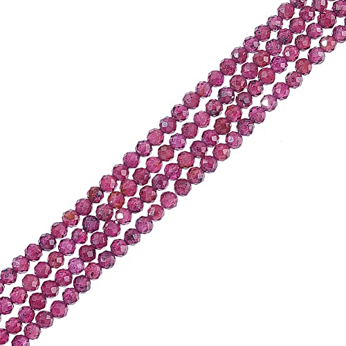 NBEADS about 326 Pcs 3mm Micro Faceted Gemstone Beads