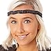 Hipsy Women's Adjustable Cute Fashion Bling Glitter Headband Braid Hairband Multi Pack (3pk Black/Gold/Red Braided Bling Glitter)