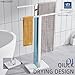 KOKOSIRI Bathroom Towel Rack 2-Tier Standing Towel Bars with Marble Base, Stainless Steel Freestanding Towels Holder, Thicken Steady Design, Polished Chrome THS0003-CH