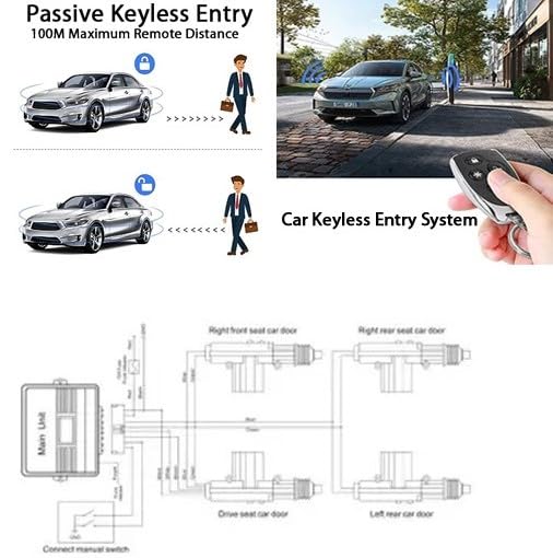 Image of Universal 4W Remote Central Locking & Security System Kit with Actuator & Led Indicator for Car,SUV,MPV,Jeep,etc