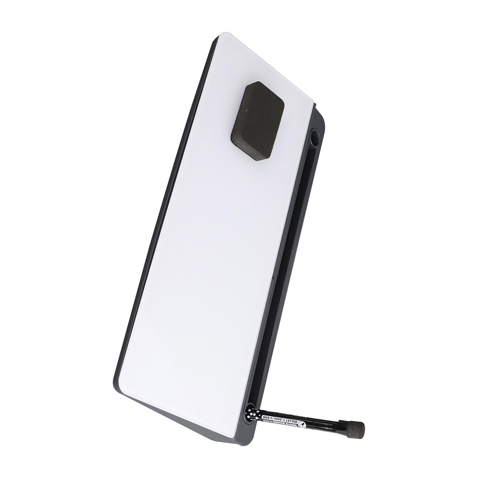 Bacheca da scrivania per ufficio con vassoio per accessori integrato e porta ricarica Blocco note portatile leggero in plastica ABS da 16, 5 cm larghezza con proprietario