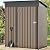 DWVO 5x3ft Metal Outdoor Storage Shed, Waterproof Tool Shed Heavy-Duty Storage Unit with Lockable Door and Vents, Ideal for Bicycles, Tools, Lawnmowers, Backyards, Patios, Lawns - Brown
