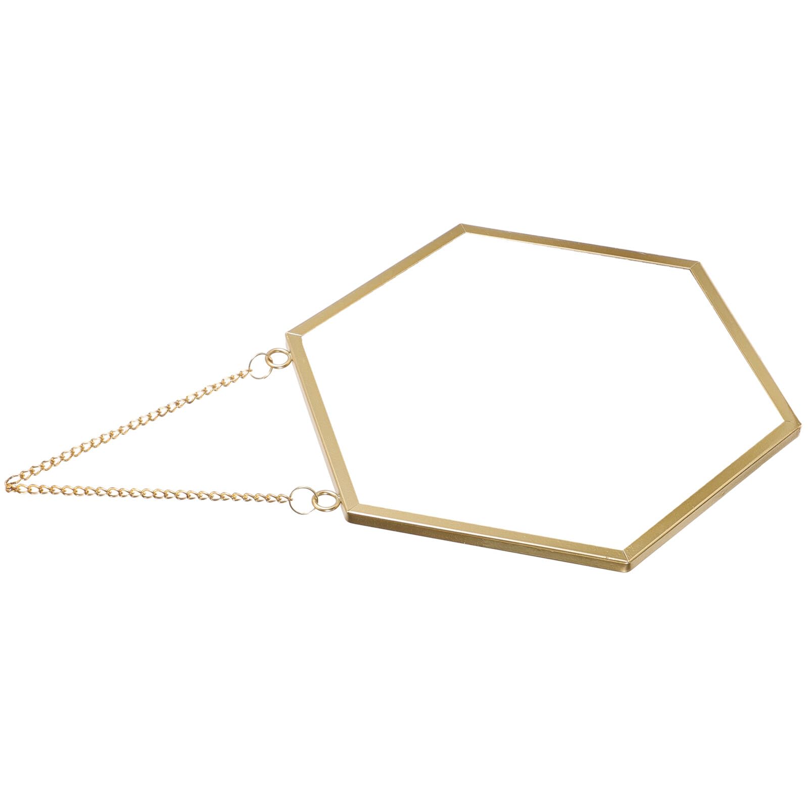 Miroir mural hexagonal doré Homoyoyo pour chambre et salle de bain