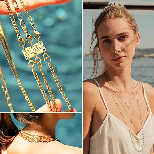 Dailyacc Lucky Necklace Layering Clasp 18K Gold And Silver Strong Multiple Necklace Clasps For Layered Separator thumb #4