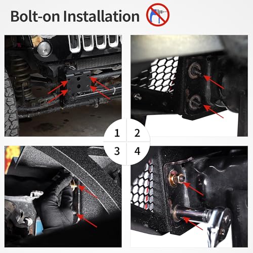 image for OEDRO Front Bumper Compatible with 2007-2025 Jeep Wrangler JK/JKU JL/J