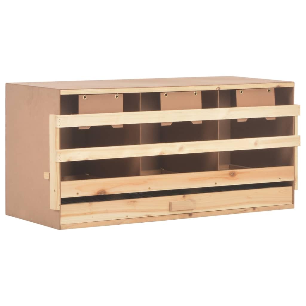 Genérico Ponedero para gallinas 3 Compartimentos Madera Pino 96x40x45 cm,Economía e Industria,Agricultura,Cría de Animales,Incubadoras de huevos-170656