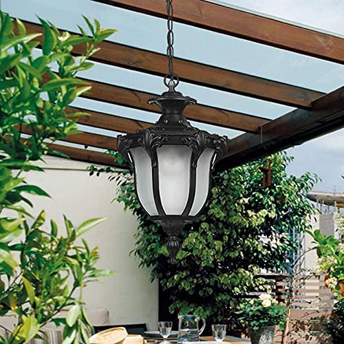 Lanterne en verre victorien extérieur IP65 suspendue en aluminium pour balcon