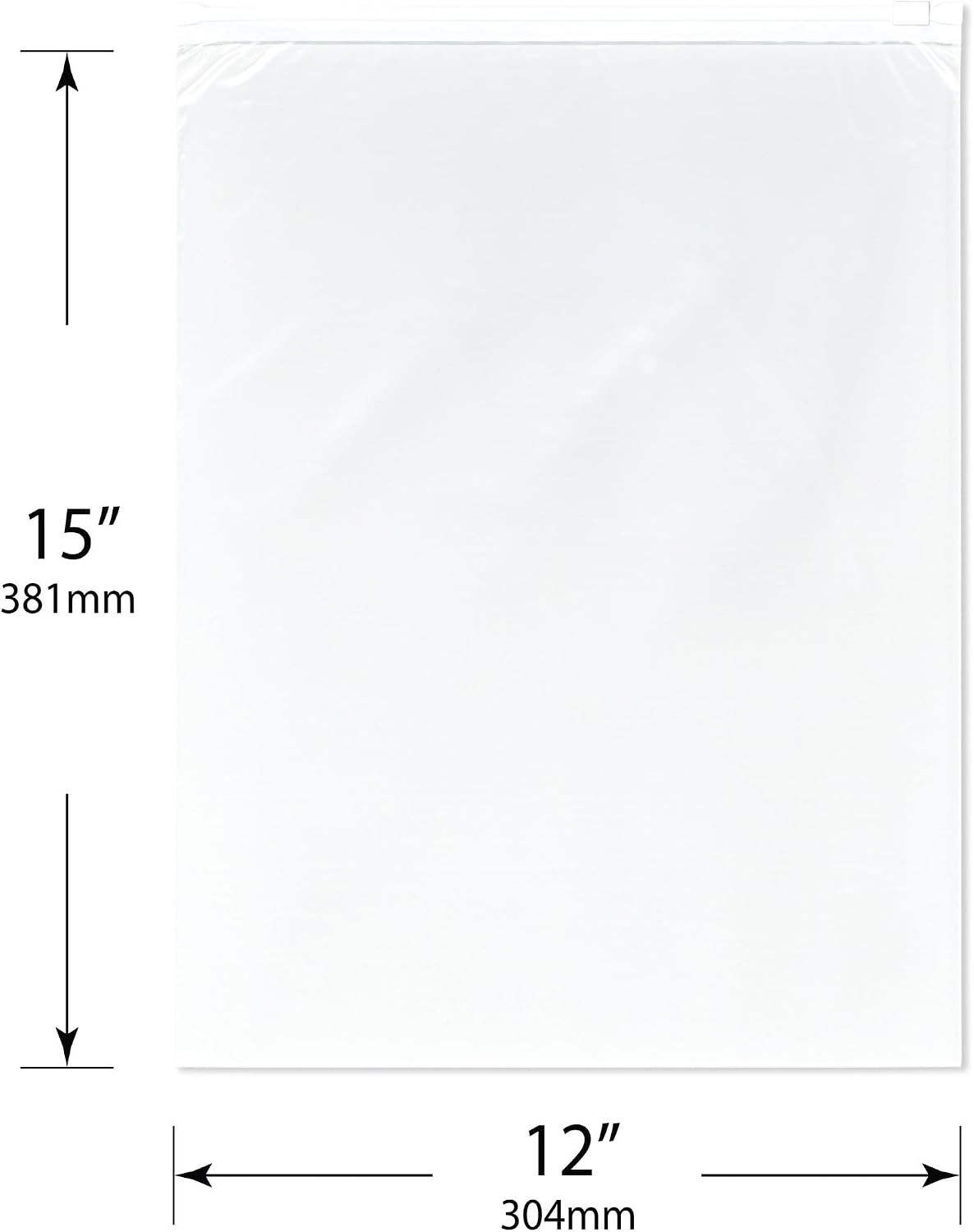 Plymor 12" x 15" (Box of 250), 2.7 Mil Slider Reclosable Plastic Bags