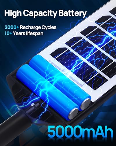 Image of Solar Street Light, 5W Solar Panel, 2600 mAh Battery, 192 LED Beads, Energy Saving, Remote Control (4-Pack)