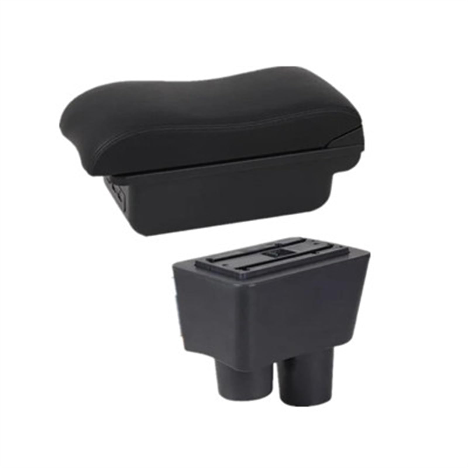 NOHEEU Car Central Armrest Box Storage Accessories Interior Details Retrofit Parts For Almera For Versa(B2 black line 3USB)