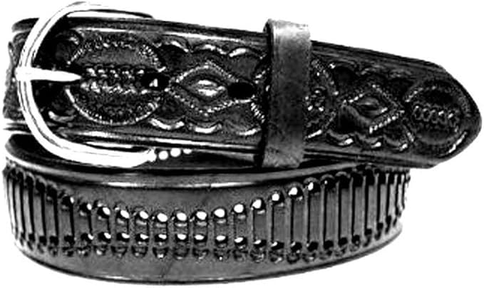 Real Genuine Leather Belt Tooled Braided Scorpion & Western Designed Stiches For Dress Casual Pants