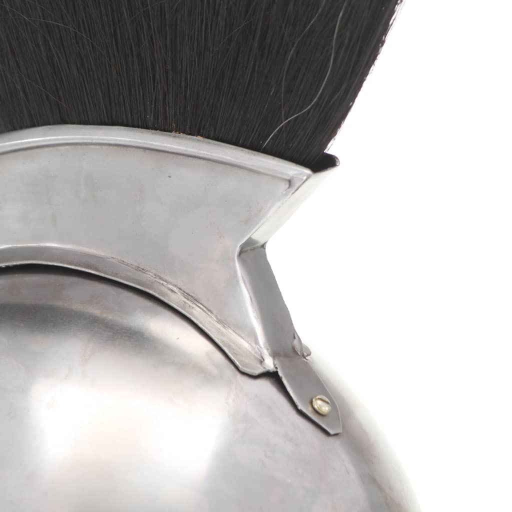 Casco de guerrero griego antiguo réplica para LARP Cosplay Histórico Recreación Acero Plata